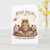 Bleib ruhig, es ist dein Geburtstag Karte (Gelbe Blume)