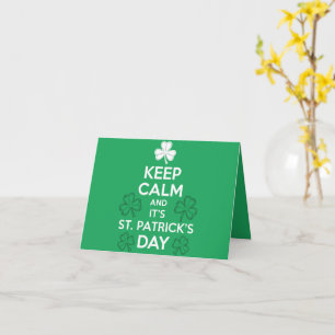 Bleib ruhig, es ist St. Patricks Day Irisch  Karte