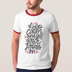 BLEIB RUHIG HO HO HO Herren Weihnachten Modern T-Shirt