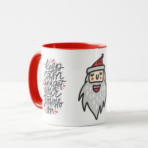 BLEIB RUHIG / HO HO HO Weihnachtsferien Modern Tasse