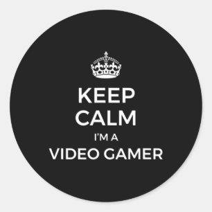 Bleib ruhig, ich bin ein Videospieler  Runder Aufkleber