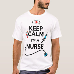 Bleib ruhig, ich bin Krankenpfleger/in Medizinisch T-Shirt
