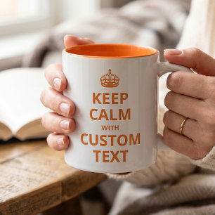 Bleib ruhig individuelles Zitat Vorlage Tasse