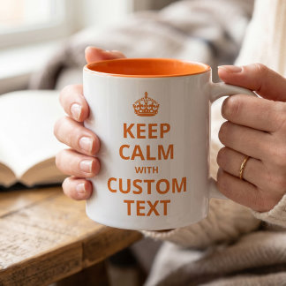 Bleib ruhig individuelles Zitat Vorlage Tasse