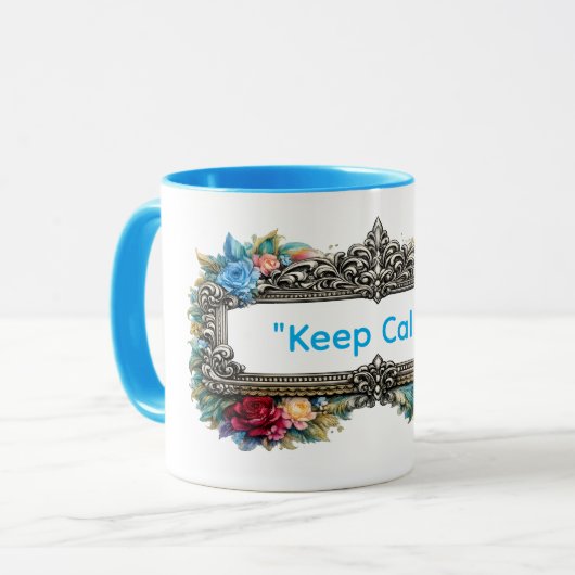 Bleib ruhig Kaffee Tasse (Vorderseite Links)