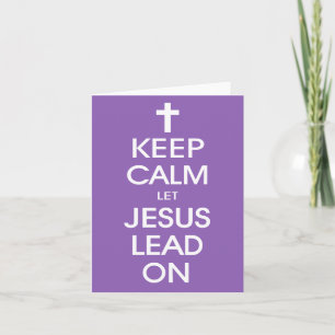 Bleib ruhig, lass Jesus führen - Christlich religi Feiertagskarte