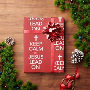 Bleib ruhig, lass Jesus führen, christlicher Glaub Geschenkpapier