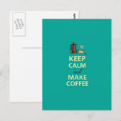 Bleib ruhig & mach Kaffee Postkarte (Vorne/Hinten)
