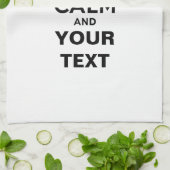 Bleib ruhig mit deinem Text Geschirrtuch (Gefaltet)