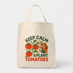 Bleib ruhig & pflanze Tomaten Tragetasche