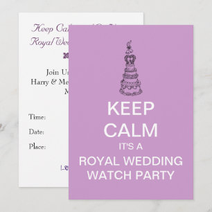 BLEIB RUHIG Royal Wedding Watch Party Einladung