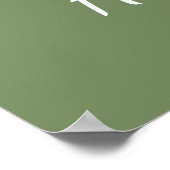 Bleib ruhig & sei glücklich Sage Grün Poster (Ecke)