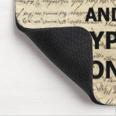 Bleib ruhig & tippe weiter mousepad (Ecke)