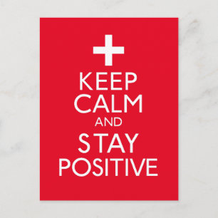 Bleib ruhig und bleib positiv postkarte