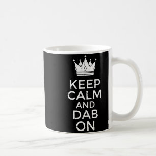 Bleib ruhig und dab auf lustigem Spruch Meme Tanz Kaffeetasse