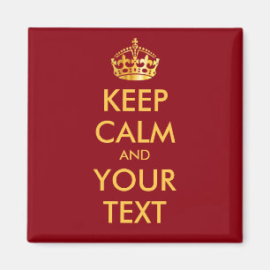 BLEIB RUHIG und DEIN TEXT - personalisierter Text Magnet