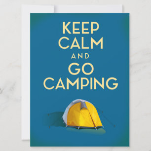 Bleib ruhig und geh campen Vintage-Druck Magnet