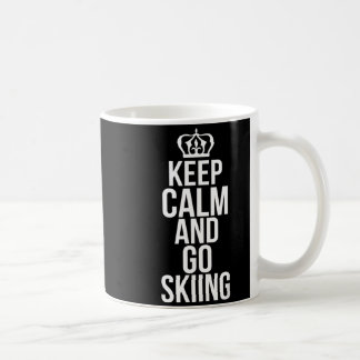 Bleib ruhig und geh Ski fahren Skibrille Skibindun Kaffeetasse