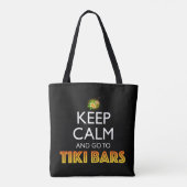 Bleib ruhig und geh zu Tiki Bars Tasche (Rückseite)