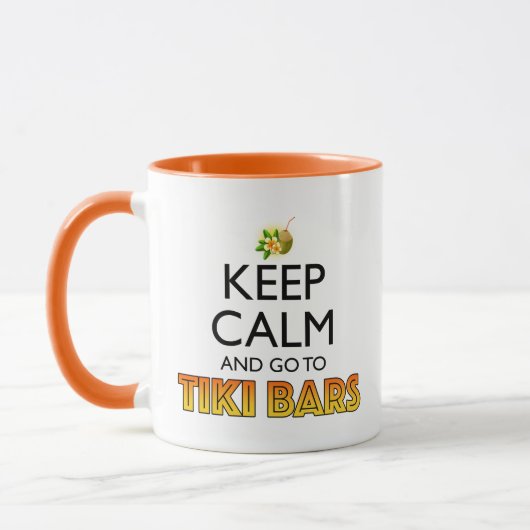 Bleib ruhig und geh zu Tiki-Bars Tasse (Links)