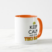Bleib ruhig und geh zu Tiki-Bars Tasse (VorderseiteRechts)