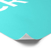 Bleib ruhig und häkle weiter Hellblau Poster (Ecke)