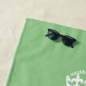 Bleib ruhig und halte deine Mitte Strandtuch (Beispiel)