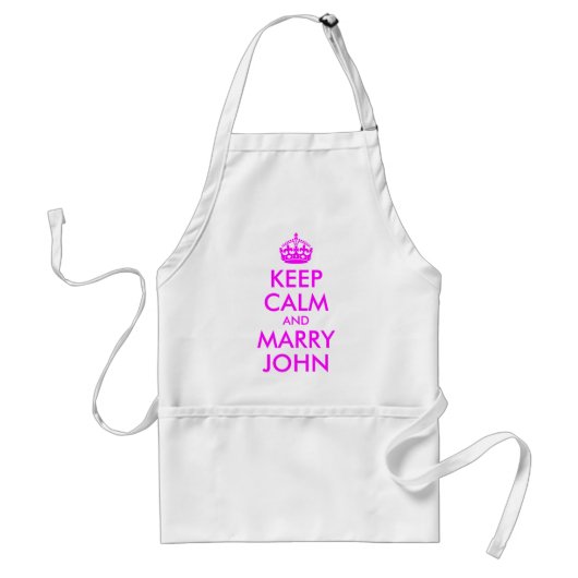 Bleib ruhig und heirate John Schürze (Vorne)