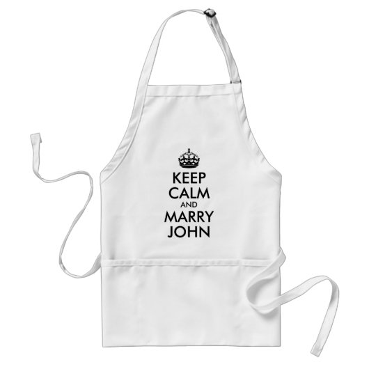Bleib ruhig und heirate John Schürze (Vorne)