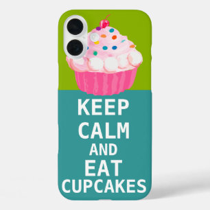 BLEIB RUHIG UND ISS CUPCAKES - ändere aqua in jede iPhone 16 Plus Hülle