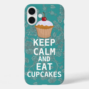 BLEIB RUHIG UND ISS CUPCAKES-ändere Pflaume jede F iPhone 16 Plus Hülle