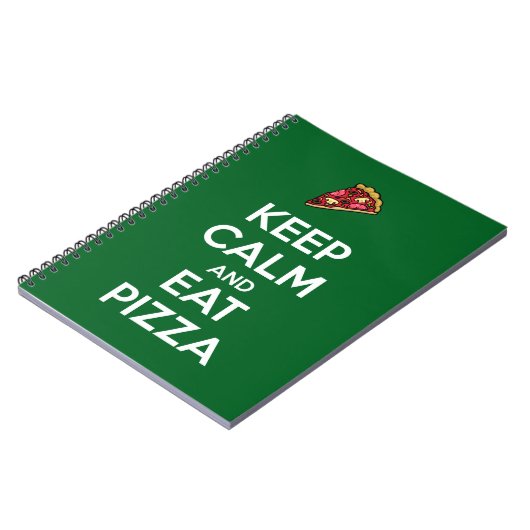 Bleib ruhig und iss Pizza 2 Notizblock (Linke Seite)