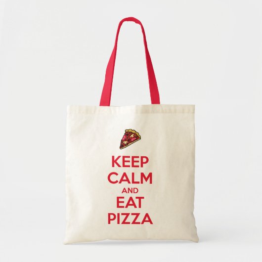 Bleib ruhig und iss Pizza 2 Tragetasche (Vorne)