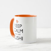 Bleib ruhig und iss Sushi Tasse (Vorderseite Links)