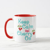 Bleib ruhig und Kirsche drauf Tasse (Links)