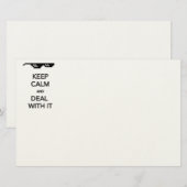 BLEIB RUHIG und Kümmere dich drum Briefpapier (Vorne/Hinten)