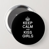 BLEIB RUHIG UND KÜSSE MÄDCHEN BUTTON (Vorne & Hinten)