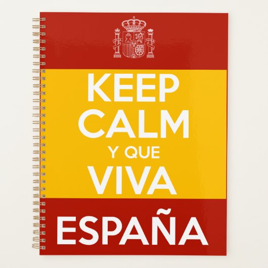 Bleib ruhig und lang lebe Spanien Planer (Vorderseite)