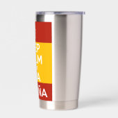Bleib ruhig und lang lebe Spanien Thermobecher (Links)