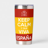 Bleib ruhig und lang lebe Spanien Thermobecher (Vorderseite)