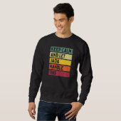 Bleib ruhig und lass Jada das machen Zitat Retro Sweatshirt (Vorne ganz)
