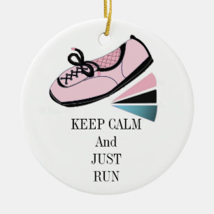 Bleib ruhig und lauf keramikornament
