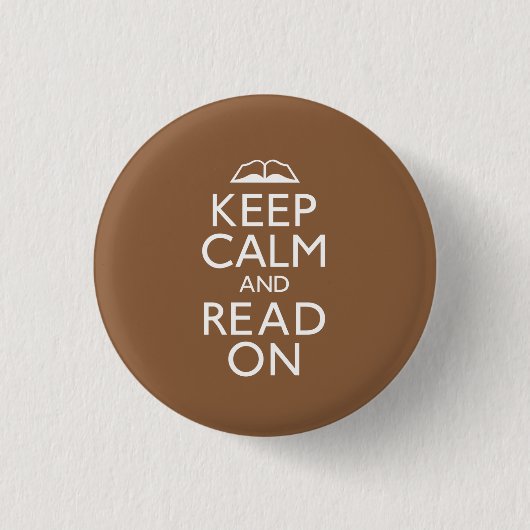 Bleib ruhig und lies weiter button (Vorderseite)