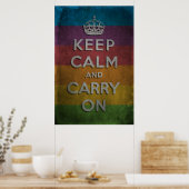 Bleib ruhig und mach weiter poster (Küche)