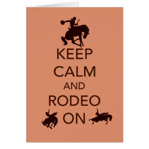 Bleib ruhig und mach weiter Rodeo Cowboy Cowgirl G