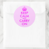 Bleib ruhig und mach weiter Sticker (Tasche)