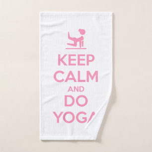 Bleib ruhig und mach Yoga Badhandtuch Set
