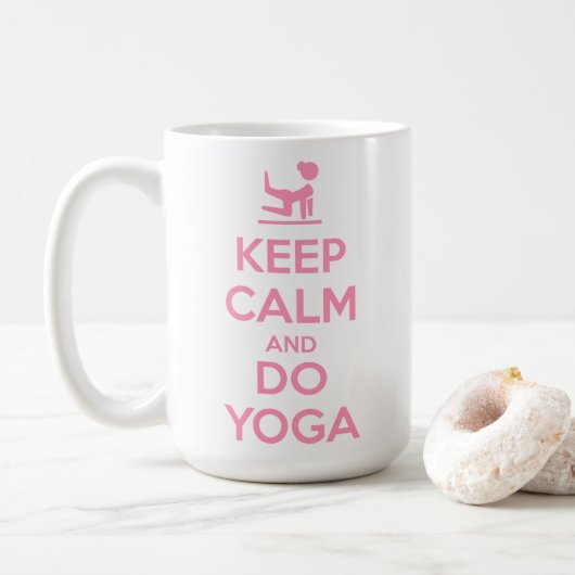 Bleib ruhig und mach Yoga Kaffeetasse (Mit Donut)
