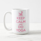 Bleib ruhig und mach Yoga Kaffeetasse (Links)