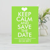 Bleib ruhig und merke dir das Datum Save The Date (Stehend Vorderseite)